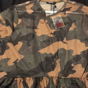 Camo sheer shirt